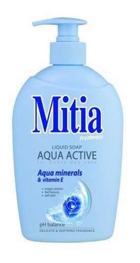 Mitia 500ml tek.mýdlo Aqua active | Toaletní mycí prostředky - Tekutá mýdla - S dávkovačem